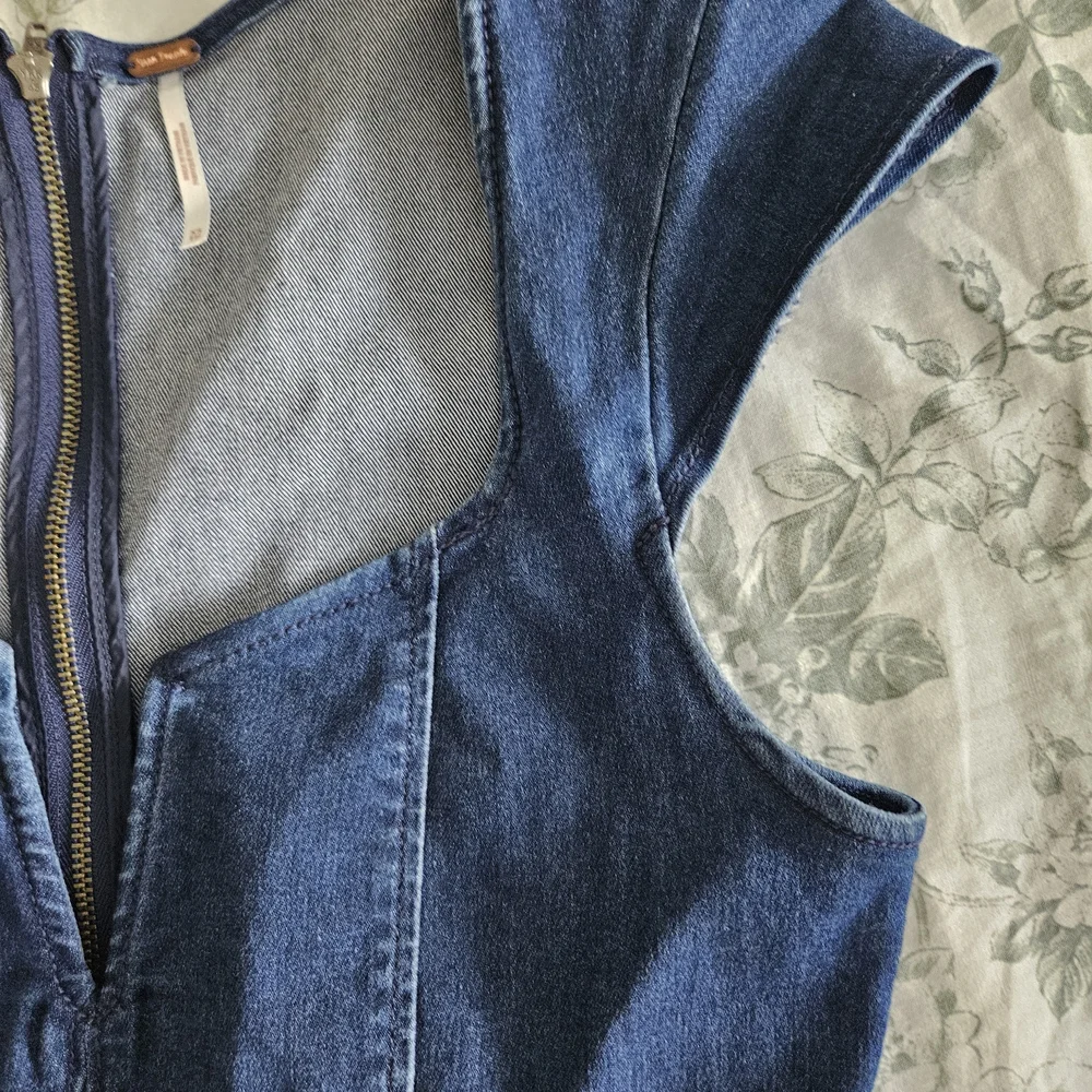 Free People Lia Denim Bodycon Mini Dress - Picture 4 of 4